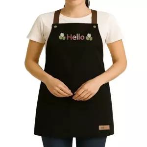 알파커머스 프리미엄 포켓 방수 앞치마, 블랙, 1개