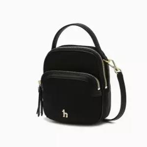 (쇼핑백동봉) 블랙 나일론 더블지퍼 크로스 미니백 HIWA4F430BK