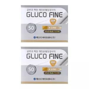 에스디바이오센서 글루코파인 혈당시험지 혈당측정검사지 2박스 100매 - 27년 08월