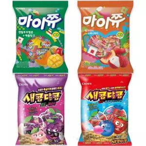 크라운 마이쮸 새콤달콤 대용량 필로우 4개