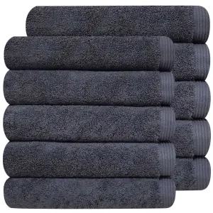 두꺼운 호텔수건 40수 코마사 200g 40cmx80cm 5장/10장/20장 차콜그레이 진회색 진한색 부드러운 무형광 고급 무지 수건 타올
