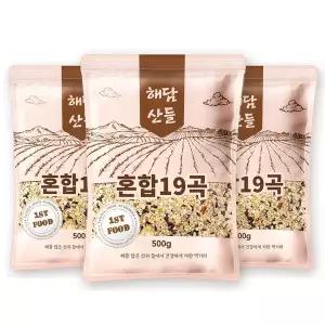 [NS홈쇼핑]국산 혼합19곡 500g x 3봉 l 혼합곡 잡곡 l 지퍼팩 소포장[35112683]