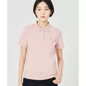[게스][ON] 여성 레귤러핏 피케 카라 반팔티 OP2KE401