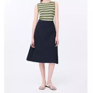 갤러리아 [25여름] 린넨 블렌드 미디 플레어 스커트(W2S271MM)