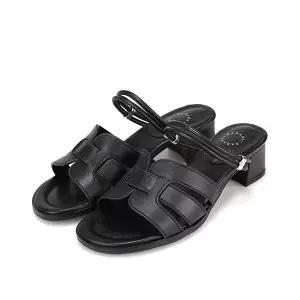 [BABARA][본사운영] 바바라 양가죽 피셔맨 투웨이 뮬 여성샌들 4cm_AAH352