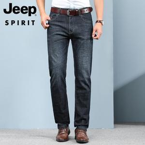 JEEP SPIRIT 남자 청바지 여름 일자핏 스판 캐주얼 슬랙스 팬츠