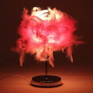 고품질 이카루스 핑크 무드등 USB 인테리어스탠드 LED 깃털 무드등 (WFHJE4J)