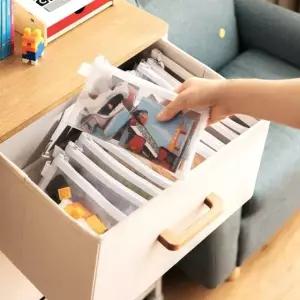 고품질 소품정리가방 파우치 망사 투명 1P 대형 A6사이즈 화 망사필통 (WFGTBCZ)