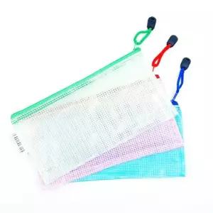 고품질 서류철 1P 포켓 가방 투명 지퍼파우치 백인백 A6사이 PVC필통 (WFGTBDG)