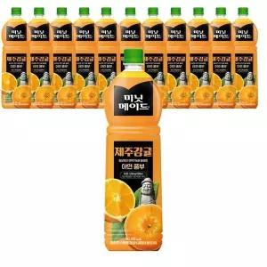 코카 미닛메이드 제주감귤 1.5L X 12개 PET 주스 음료수