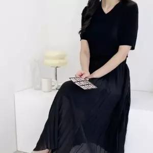 여성 브이넥 여봄 름 반팔 니트 슬림핏 니트티 여름린넨니트 린넨반팔니트 여름니트