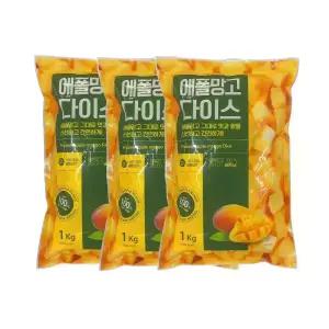 산들네이처 냉동애플망고 3kg (1kg x 3봉)
