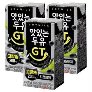 남양 맛있는두유 GT 검은콩깨 190ml 48팩 식물성단백질 영양두유 대용량 음료