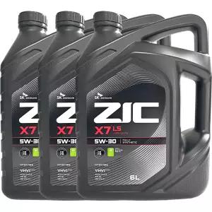 지크 X7 LS 5W30 6L 3개 ZIC C2/C3 엔진오일 SK엔무브