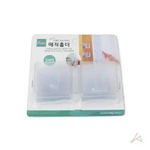 걸이 벽고리 투명 문옷걸이 부착 붙이는 리모콘 붙이는행거 붙이는고리 (WFGTJ2K)