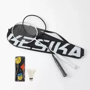 2p세트 셔틀콕 블랙+화이트 배드민턴 파워히트 라켓 라켓 (WFHJDYN)