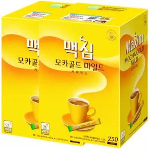 맥심 모카 골드 마일드 커피믹스, 250개입, 2개