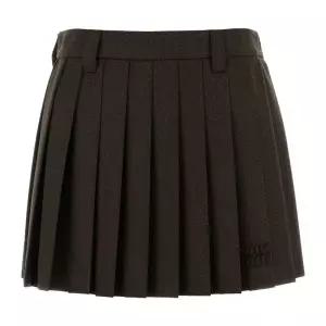 초콜릿 울 A라인 미니 스커트 MG2348SOOO180R F0324