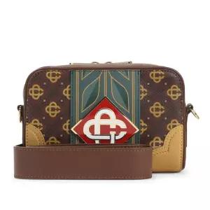모노그램 가죽 숄더백 ASP26BAG00201 BROWN