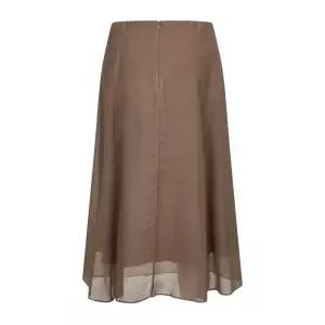 로프 브라운 실크 튤 A라인 스커트 MF940G3877 C8909