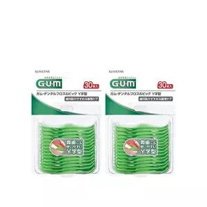 [GUM]GUM 검 Y자형 손잡이 일회용 치실 30P 898 1개
