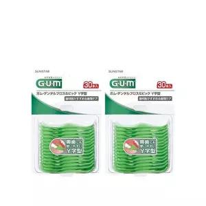 GUM 검 Y자형 손잡이 일회용 치실 30P 898 1개
