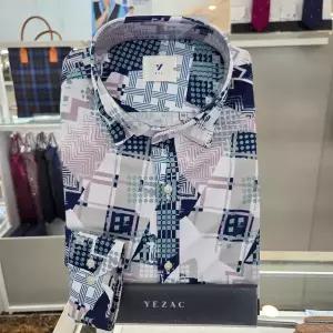 [예작]캐쥬얼 져지 프린트 슬림핏 긴소매 YJ3SYS738NY_CA