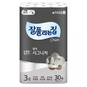 잘풀리는집 명작 시그니처 3겹 27m 30롤 1개