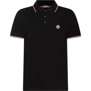 (당일) 26SS 몽클레어 로고 패치 블랙 폴로 티셔츠 L1091 8A70300 84556 999