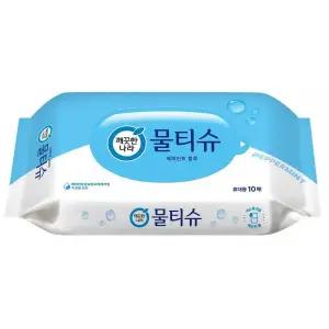 깨끗한나라 페퍼민트 엠보싱 물티슈 캡형 70매 185697