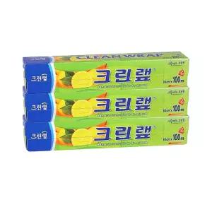 크린랩 크린백 일회용 비닐 크랜랩 30cm x 100m x 3개