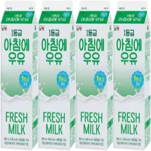 남양 아침에우유 900ml, 4개