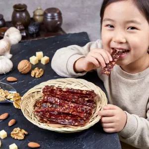 칸 부드러운 저염 수제 견과 한우 육포 아기 아이 치즈 소고기 5개입