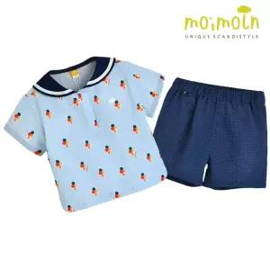 [보리보리/모이몰른]크리미 시어서커 상하복 세트