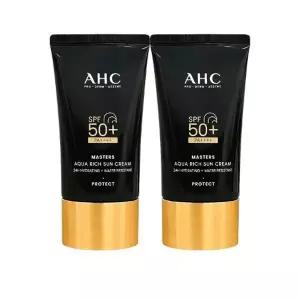 AHC [점보용량] 마스터즈 아쿠아 리치 선크림 60ml 2개