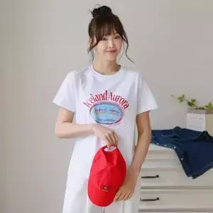 [핑크시슬리] 크래뷰 쫀쫀 모달 크랙 반팔티