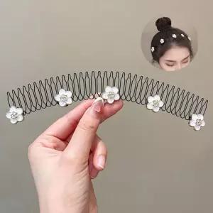 고정 화이트 잔머리 헤어핀 플라워 잔머리고정핀 잔머리고정핀 잔머리정리핀