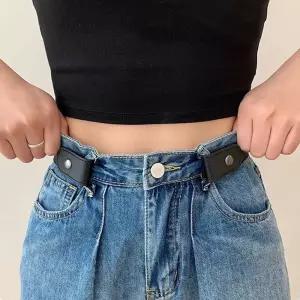 버클프리 허리 밴딩 벨트 조절 똑딱이 단추형