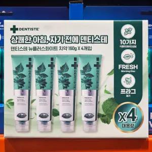 덴티스테 뉴플러스 화이트 치약 160g X 4개 코스트코