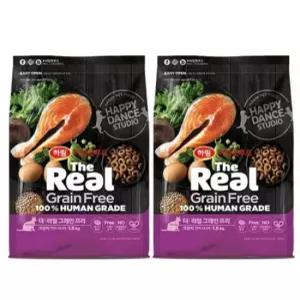[하림펫푸드] 더리얼 캣 GF 크런치 연어 시니어 3.2kg