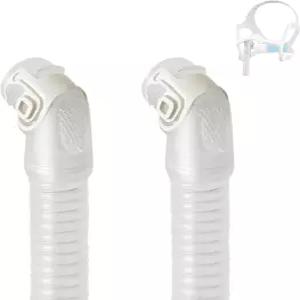Resmed AirFit N20 Airtouch 마스크용 2팩 교체용 쇼트 튜브 및 엘보우 - 누출 없음 소음 감소