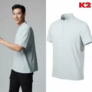 [백화점출고] K2 티셔츠 반팔티 남자 부스트 썸머 반팔 하프집업 반집업 미스티 민트 통기성 스트레치 신축