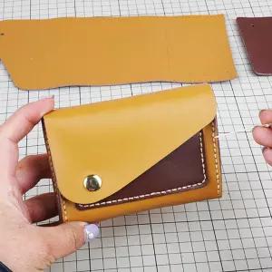 가죽 카드지갑 만들기  DIY 키트 소가죽 바느질 가죽공예