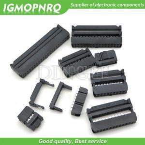 5PCS FC 6P 8 10 12 14 16 18 20 24 26 30 34 40 50핀 2.54mm 피치 암 IDC 소켓 커넥터 리본 케이블 P