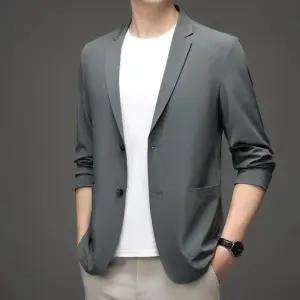 남성 아이스 실크 자켓 봄가을 여름용 얇은 캐주얼