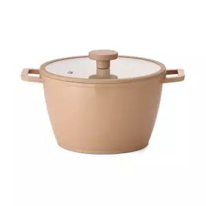 퀸덤 라떼 IH 국내산 세라믹 코팅 냄비 양수 24cm (4~ 5인용)