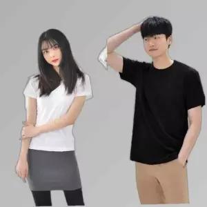 교복몰 (2장 패키지) 베이직 코튼 반팔 티셔츠 교복.