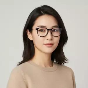 구찌 안경테 GG1049O 001 라운드 뿔테 안경
