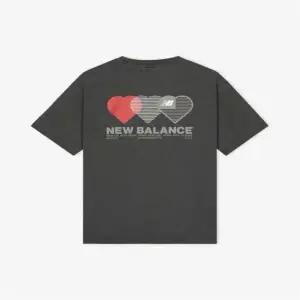 뉴발란스 NBNEG2A073 60 반팔 여름옷 2A UNI NB 하트 그래픽 반팔티 CHARCOAL 5940059