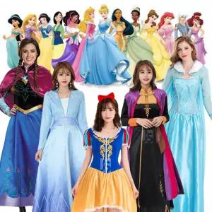 씨플 디즈니 겨울왕국 엘사 백설공주 신데렐라 코스튬 의상 할로윈 코스프레 성인 공주 드레스